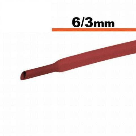 Tub termocontractibil rosu 6mm/ 3mm 0.5m