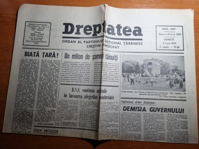 ziarul dreptatea 6 iunie 1992 foto
