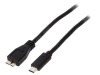 Cablu USB 3.0 Micro USB B la USB C Aurit 1m Negru, Gembird