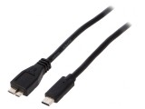 Cablu USB 3.0 Micro USB B la USB C Aurit 1m Negru, Gembird