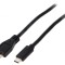 Cablu USB 3.0 Micro USB B la USB C Aurit 1m Negru