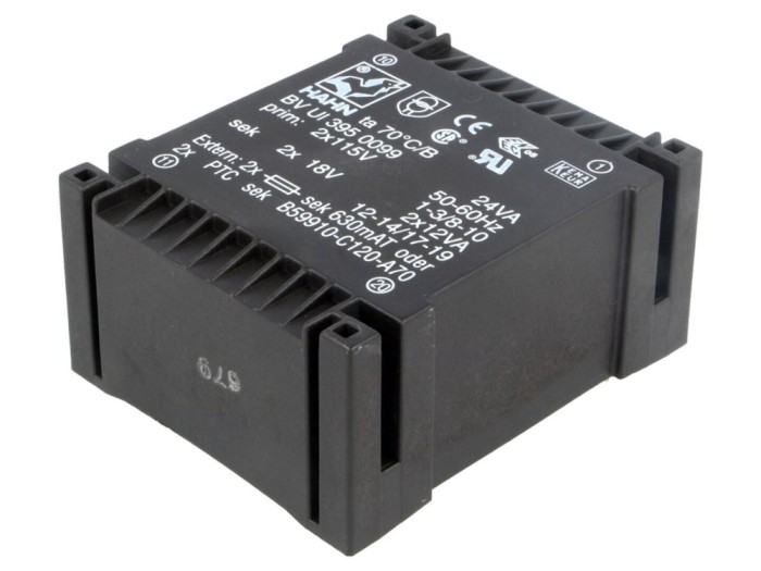 Transformator &icirc;ncapsulat 24VA 18V 666mA