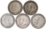 5 monede Anglia 1890-1929, Europa