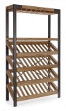 Raft tip bar Kantin otel negru lemn maro 114x38x199 cm