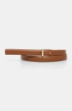 BOSS curea de piele femei, culoarea maro, 50542191