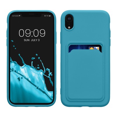Husa Kwmobile pentru Apple iPhone XR, Albastru deschis, Silicon, KWM0000134H013C foto