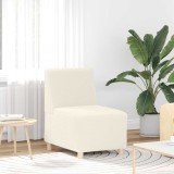 vidaXL Canapea Scaun fără brațe crem 55 cm țesătură ondulată ca l&acirc;nă