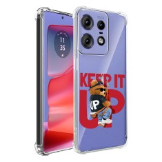 Husa antisoc pentru motorola edge 50 pro - protectie tpu airbag transparenta keep it up foto