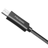 Cablu de date Mcdodo Knight Black, MicroUSB, Negru