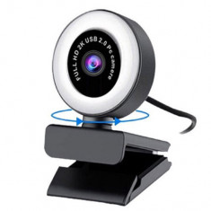 Camera web iUni PC10, Rotire 360&amp;deg;, Full HD, 1080p, Microfon, USB 2.0, Plug &amp;amp; Play foto