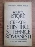 I. M. Stefan, Edmond Nicolau - Scurta istorie a creatiei stiintifice si...
