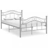 VidaXL Cadru de pat, gri, 120 x 200 cm, metal 324996