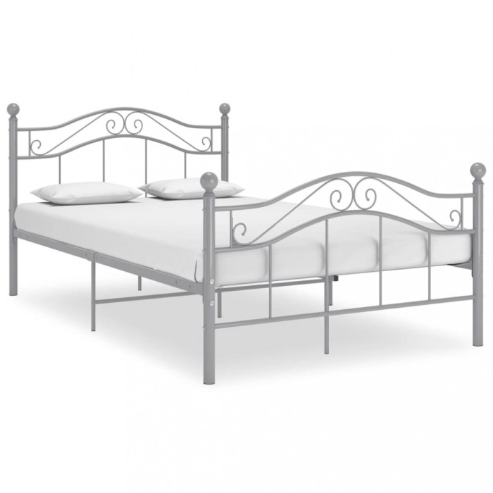 vidaXL Cadru de pat, gri, 120 x 200 cm, metal 324996