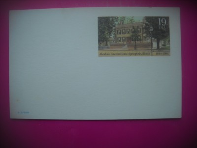 HOPCT 7989 CASA ABRAHAM LINCOLN -ILLINOIS -SUA-AMERICA DE NORD -NECIRCULAT-PATRIOT A foto