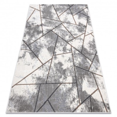 Covor NOBLE modern 1518 67 Vintage, geometriai - structural două niveluri cremă / gri, 120x170 cm foto