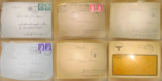 A549-I-Timbre vechi-Lot 6 plicuri stampile speciale al 3 lea Reich circulate. foto