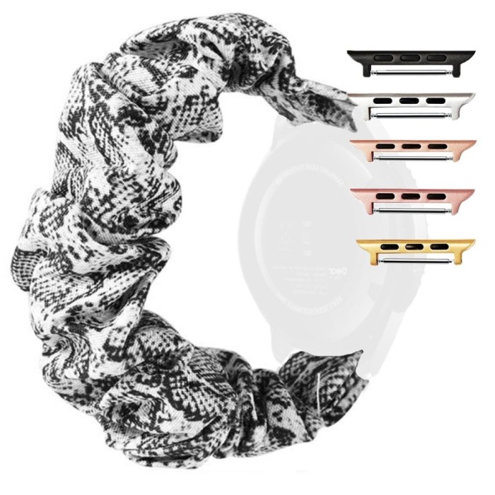 Curea textila elastica, compatibila Apple Watch 10, 42mm, Scrunchies 11