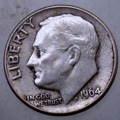 7.438 USA SUA ROOSEVELT DIME 1964 D ARGINT