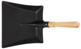 Lopatica pentru gunoi S532, neagra, cu maner din lemn