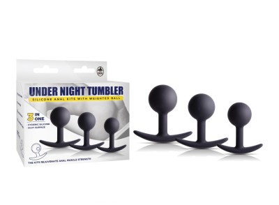Set 3 Dopuri Anale Cu Extra Greutate Under Night Tumbler, Cenusiu foto