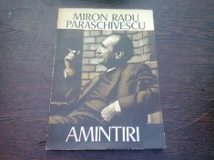 AMINTIRI - MIRON RADU PARASCHIVESCU foto