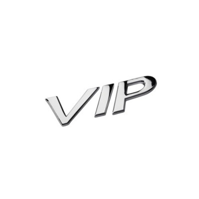 Ornament metalic &amp;quot;VIP&amp;quot; 7.2cmx3cm Cod: JS-16 Automotive TrustedCars foto