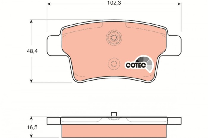 TRW GDB1692 COTEC set placute frana,frana disc