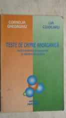 Cornelia Gheorghiu, Lia Cojocaru - Teste de chimie anorganica foto