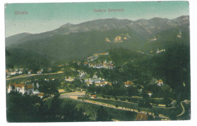 453 - SINAIA, Panorama, Romania - old postcard - used - 1909 foto
