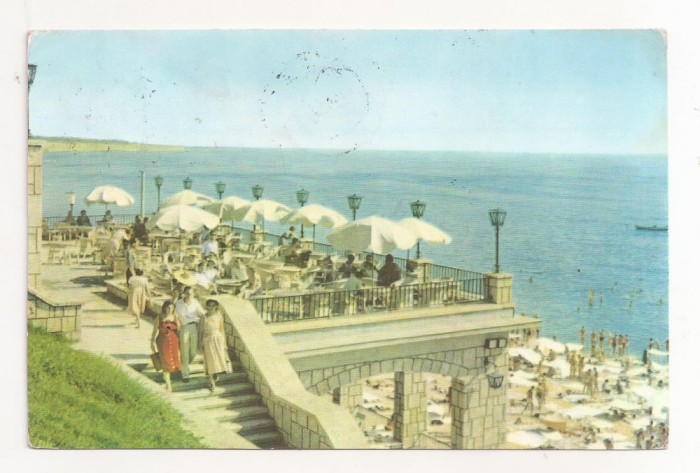 RF46 -Carte Postala- Eforie, vedere de pe terasa cazinoului, circulata 1962
