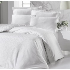 Lenjerie de pat dublu, Deluxe Jacqard Rimma White
