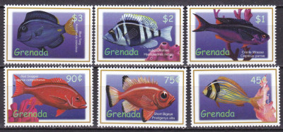 Grenada 2000 fauna marina MI 4273-4278 MNH foto