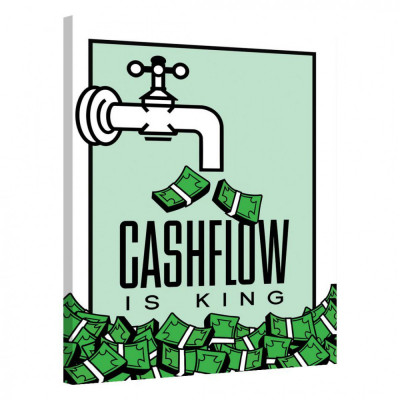 Tablou Canvas, Tablofy, Cashflow is King &amp;middot; Monopoly Edition, Printat Digital, 50 &amp;times; 70 cm foto