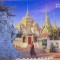 TAILANDA - BANGKOK - CURTEA INTERIOARA LA INTRARE IN TEMPLUL WAT PHO -