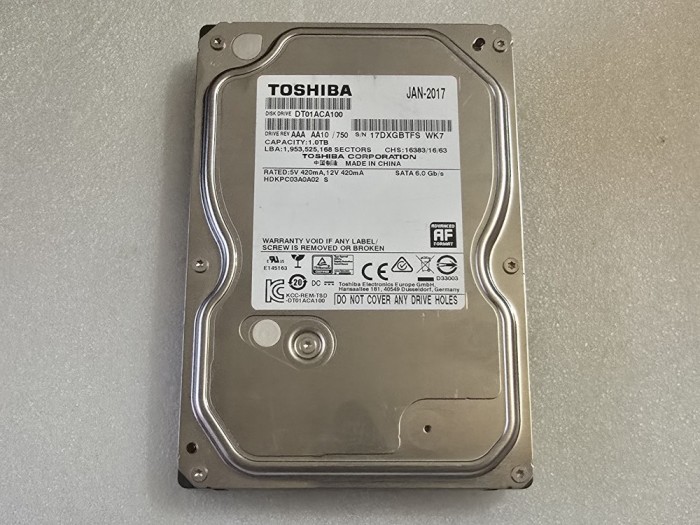 Hard disk desktop Toshiba DT01ACA 1TB, 7200rpm, 32MB cache, SATA III