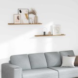 vidaXL Raft de perete cu raft 2 pcs Maro 100 x 9 x 3 cm Lemn compozit 42020014