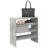 VidaXL Rafturi de pantofi 2 buc stivuibile beton gri 60x30x30,5 cm