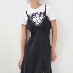 Moschino Jeans rochie culoarea negru, mini, drept