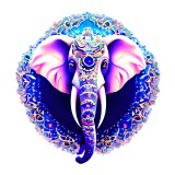 Sticker decorativ, Elefant, Albastru, 60 cm, 10204ST