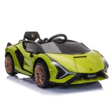 Cumpara ieftin Masina electrica pentru copii 12V Lamborghini, telecomanda, viteza 3-8 km/h, 108x62x40cm, Verde HOMCOM | Aosom RO