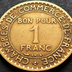 Moneda istorica (BUN PENTRU) 1 FRANC - FRANTA, anul 1921 * cod 4428