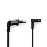 Cablu de alimentare Euro tata cotit - IEC-320-C7 cotit 2m negru Nedis CEGL11075BK20