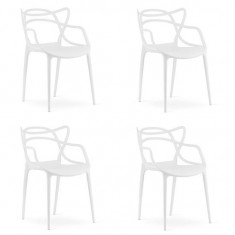 Set 4 scaune stil scandinav, Artool, Kato, PP, alb, 54x55x82.5 cm GartenVIP DiyLine foto