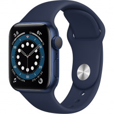 Smartwatch Watch 6 40mm Aluminiu Albastru Si Curea Sport Deep Navy Albastru foto