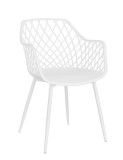 Cumpara ieftin Set 4 scaune otel plastic alb Optik 58x54x85.5 cm