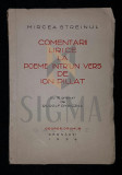 STREINUL MIRCEA - COMENTARII LIRICE LA POEME INTR&#039;UN VERS DE ION PILLAT