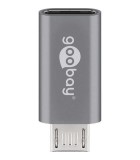 Adaptor USB Type C mama la micro USB 2.0 Tip B tata gri Goobay