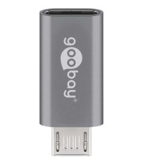 Adaptor USB Type C mama la micro USB 2.0 Tip B tata gri Goobay