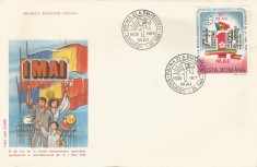 |Romania, LP 1218/1989, 50 de ani de la Demonstratia de 1 mai 1939, FDC foto