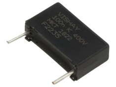 Condensator Poliester 0,1uF 400VDC &plusmn;10% THT Dimensiuni 18x5,5x10,5mm
